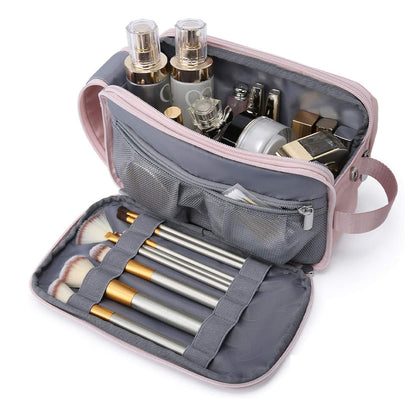 Vibe Geeks Water Resistant Travel Toiletry Organizer Bag - Pink