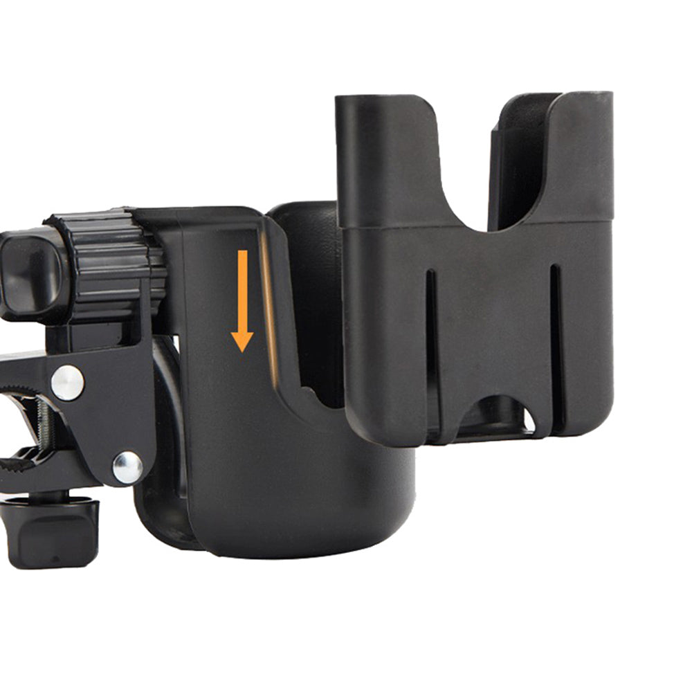 Vibe Geeks Convenient 2-in-1 Stroller Cup and Phone Holder for On-the-go Parenting - Grey