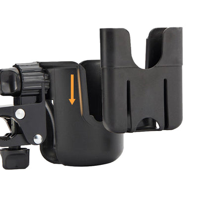 Vibe Geeks Convenient 2-in-1 Stroller Cup and Phone Holder for On-the-go Parenting - Yellow