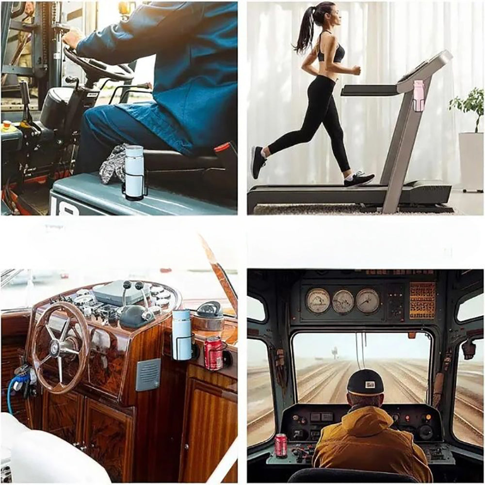 Vibe Geeks Stainless Steel Magnetic Cup Holder Caddy Drink Holder for Tractor Lawn Mower Truck - 2 Pack