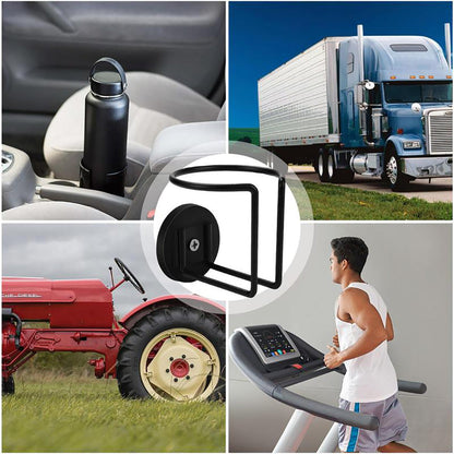 Vibe Geeks Stainless Steel Magnetic Cup Holder Caddy Drink Holder for Tractor Lawn Mower Truck - 2 Pack