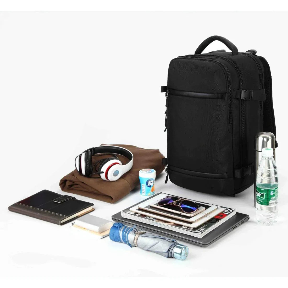 17 Inch Waterproof Usb Shoulder Backpack for Travel - Light Grey - Mekamart Australia