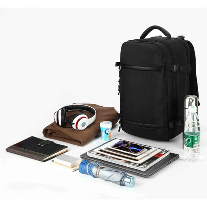 17 Inch Waterproof Usb Shoulder Backpack for Travel - Light Grey - Mekamart Australia