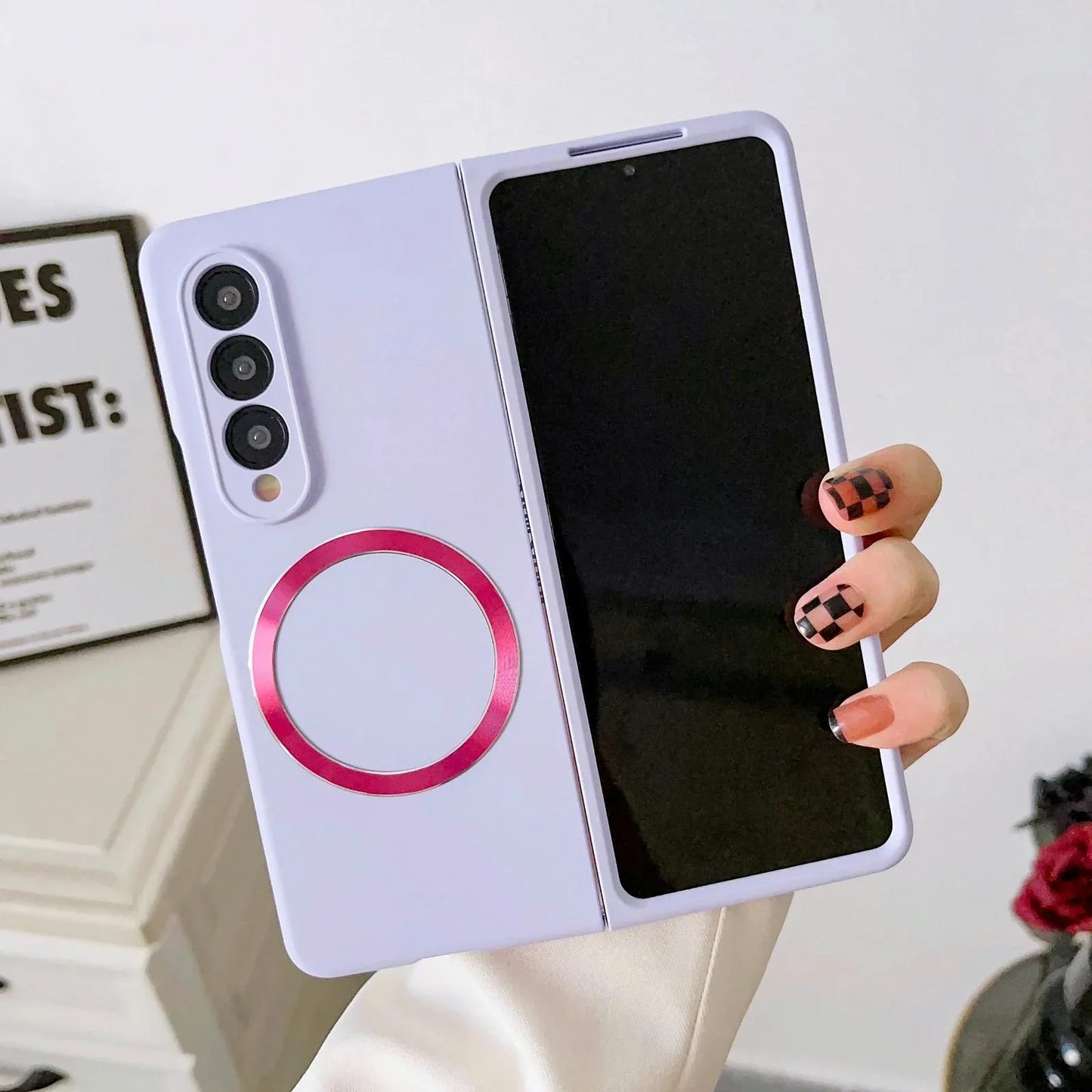 For Samsung Galaxy Z Fold4 5G Magnetic Skin Case - Magsafe - Royal Blue - Mekamart Australia