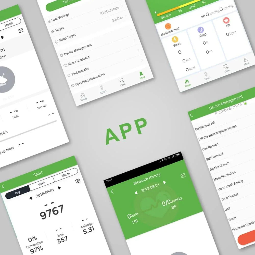 Smart Bracelet With Call Reminder Heart Rate & Sleep Monitoring - Ip67 Waterproof - Purple - Mekamart Australia