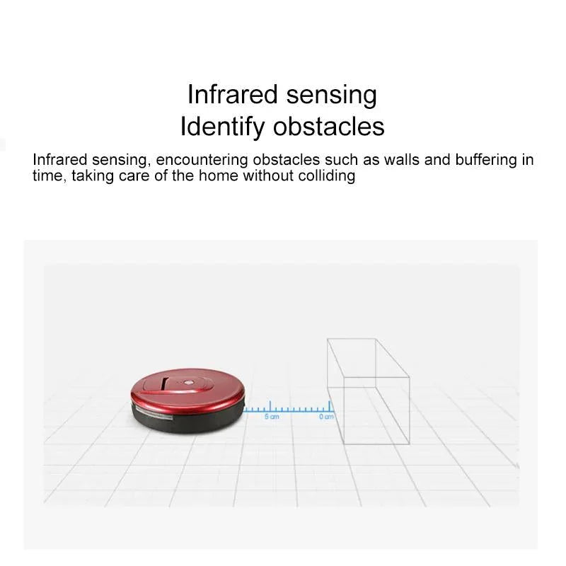Smart Household Sweeping Robot - Efficient Cleaning - Red - Mekamart Australia