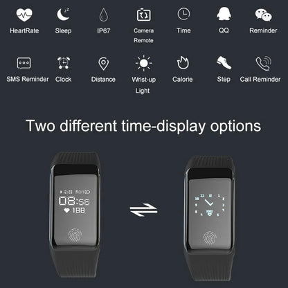 Waterproof Oled Fitness Tracker - Ip67 - Red - Mekamart Australia