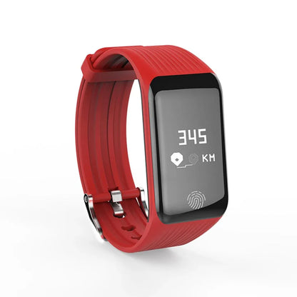 Waterproof Oled Fitness Tracker - Ip67 - Red - Mekamart Australia