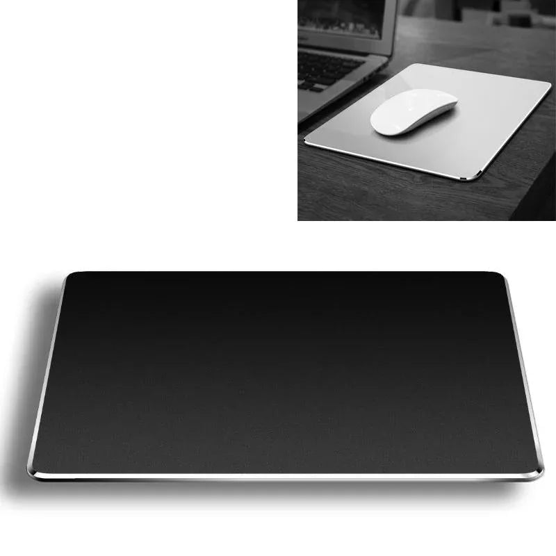 Double Sided Non Slip Aluminum Mouse Pad L Size - Silver - Mekamart Australia