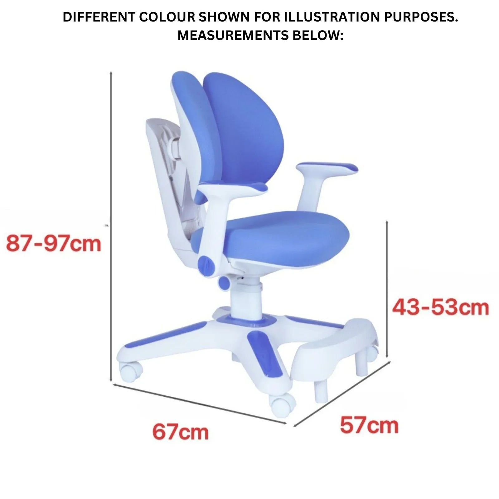 4x Ergonomic Children Kids Study Chairs Height Adjustable - Pink - Mekamart Australia