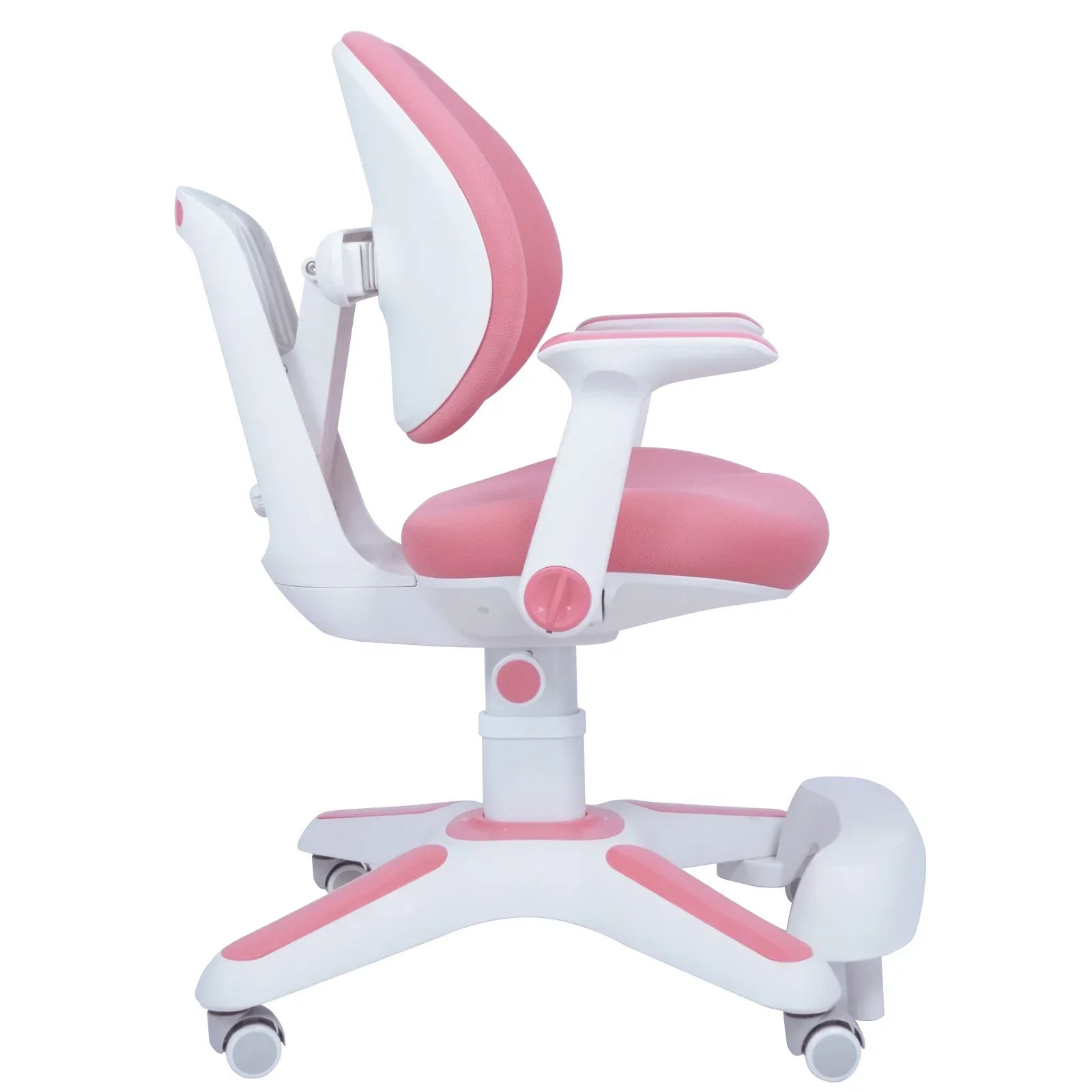 4x Ergonomic Children Kids Study Chairs Height Adjustable - Pink - Mekamart Australia