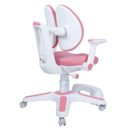 4x Ergonomic Children Kids Study Chairs Height Adjustable - Pink - Mekamart Australia