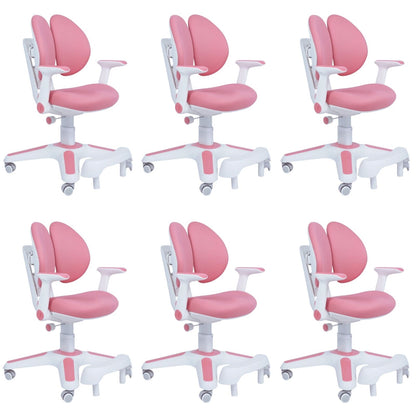 6x Ergonomic Children Kids Study Chairs Height Adjustable - Pink