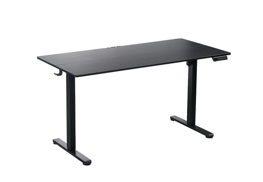140 x 70cm Electric Standing Desk Height Adjustable Motorised Electric Sit Stand in Black - Mekamart Australia