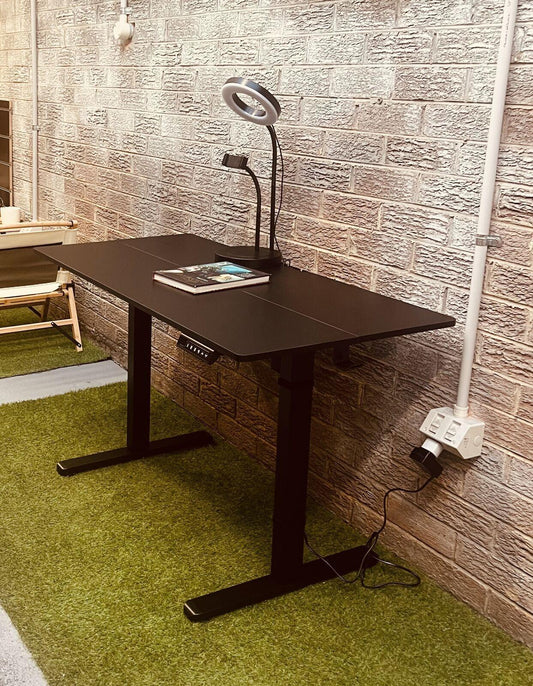 140 x 70cm Electric Standing Desk Height Adjustable Motorised Electric Sit Stand in Black - Mekamart Australia