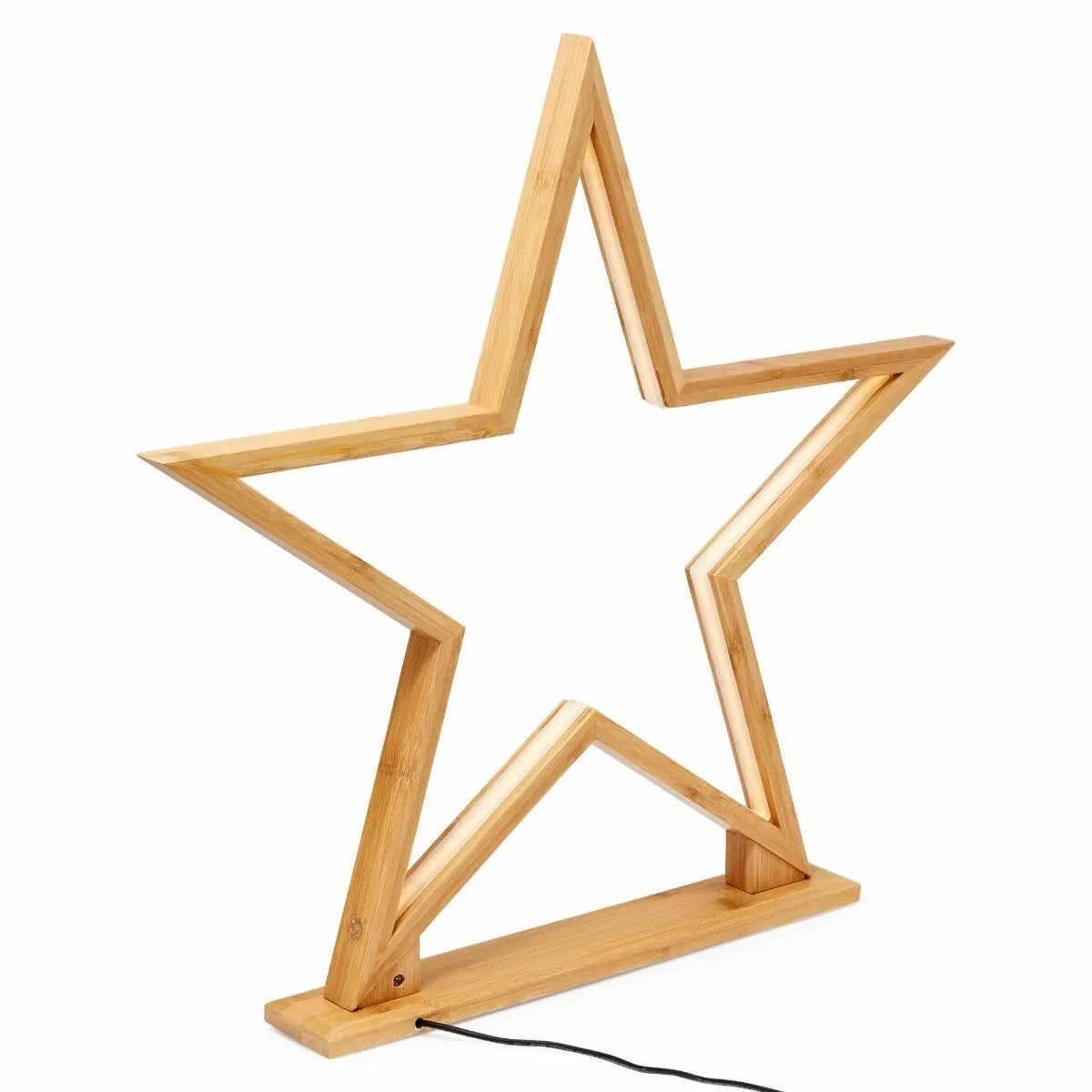 52cm Bamboo Star LED Table Desk Lamp Light Modern Designer - Natural - Mekamart Australia