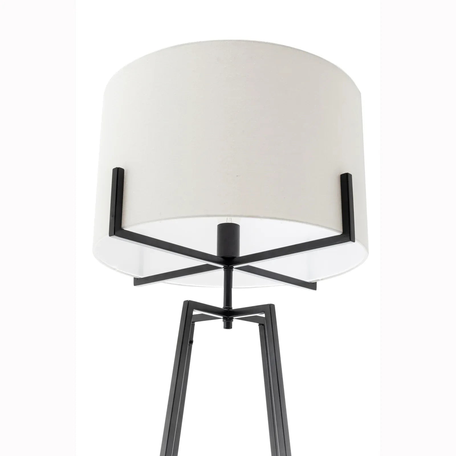 Modern Dimmable Floor Lamp + Table Desk Lamp w/ Linen Shade Scandi - Matte Black - Mekamart Australia