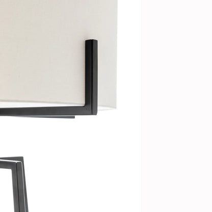 Modern Dimmable Floor Lamp + Table Desk Lamp w/ Linen Shade Scandi - Matte Black - Mekamart Australia