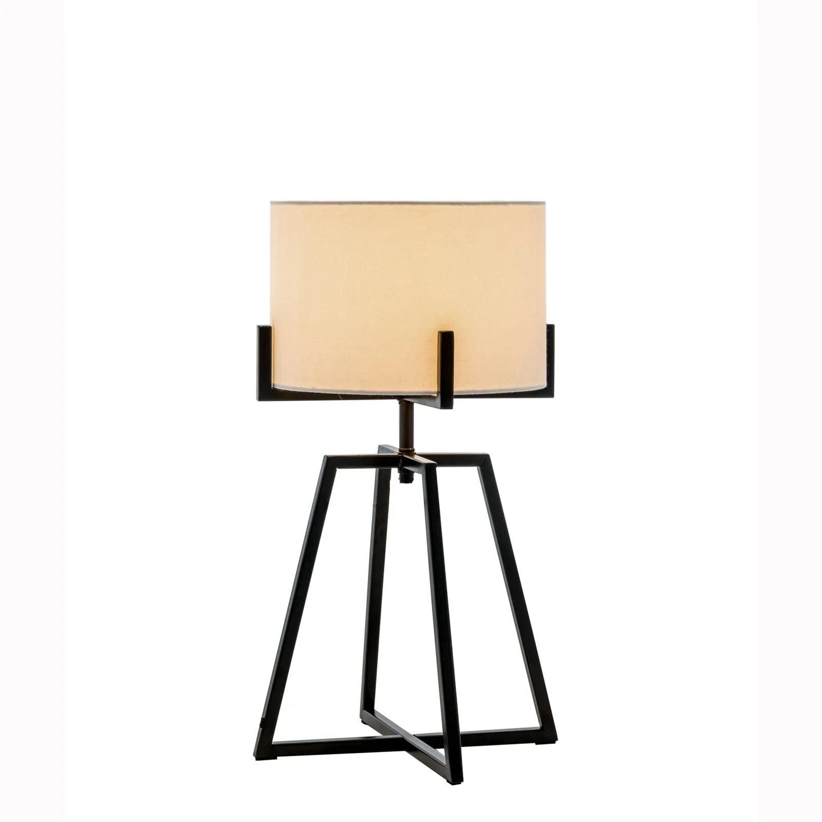 Modern Dimmable Floor Lamp + Table Desk Lamp w/ Linen Shade Scandi - Matte Black - Mekamart Australia