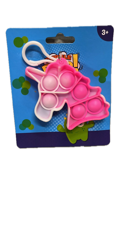 Push Bubble Pop It Fidget Keyring Squeeze Toy Sensory Silicone Stress Reliever