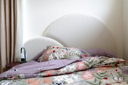 100% Cloud Cotton Duvet Quilt Cover Set w/ 2 Pillow Cases in Serena - King