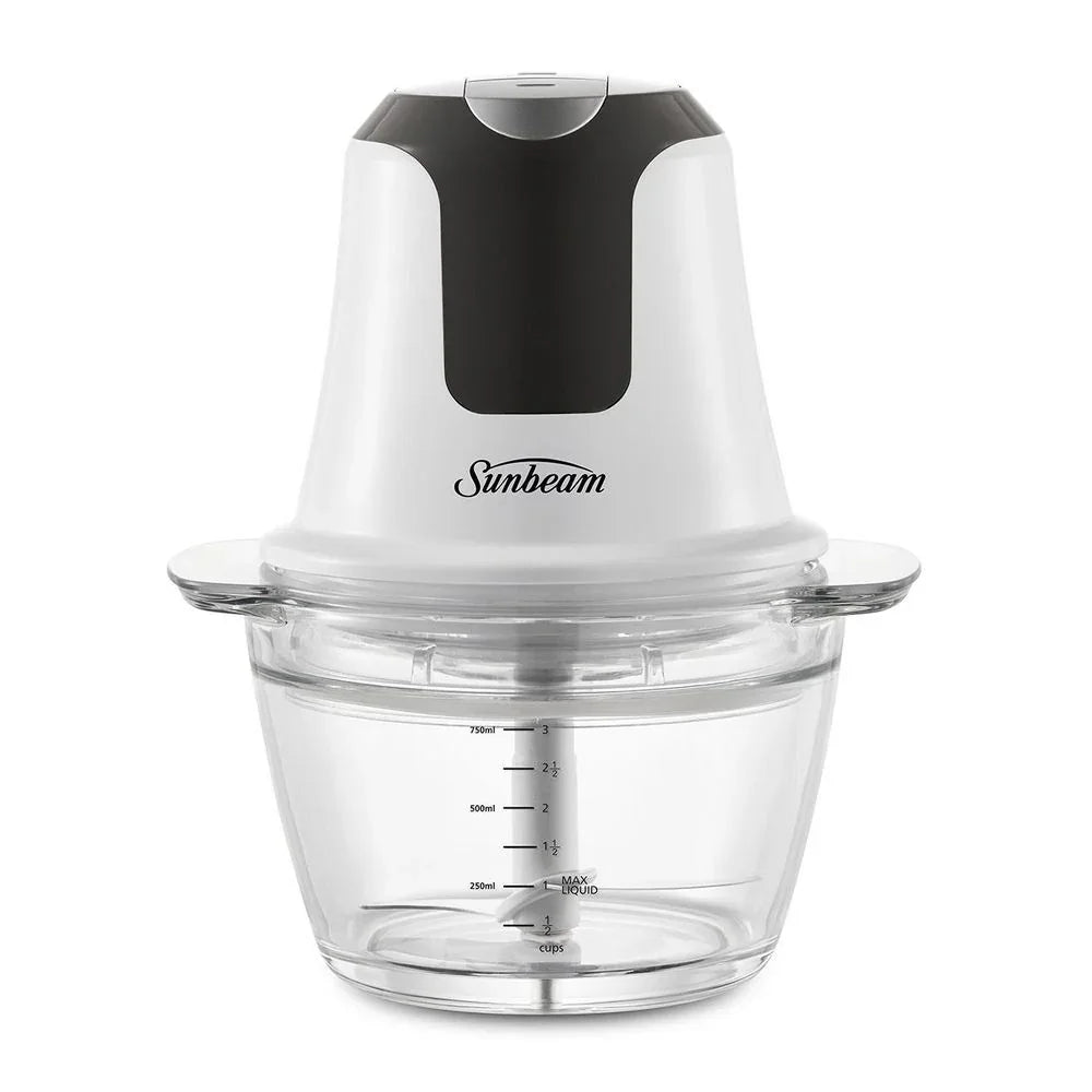 Sunbeam Mini Glass MultiChopper Food Processor - White - Mekamart Australia