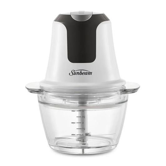 Sunbeam Mini Glass MultiChopper Food Processor - White - Mekamart Australia