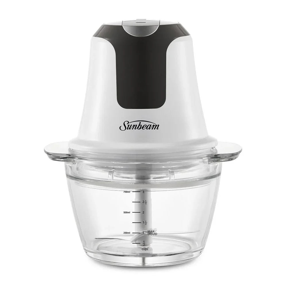 Sunbeam Mini Glass MultiChopper Food Processor - White - Mekamart Australia