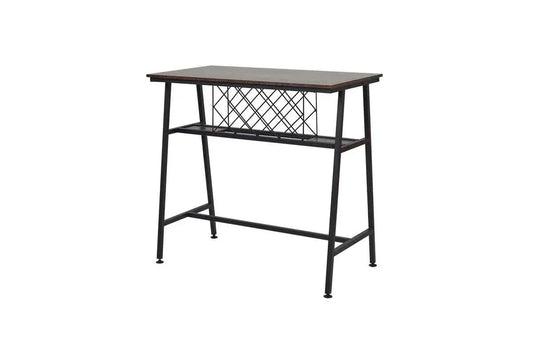 Viviendo Dining Table, Bar Table with Wine Storage Rack - Industrial Style - Mekamart Australia