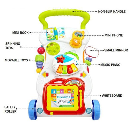 First Step Walker Baby Push Toddler Toys Activity Centre Music Kids Balance