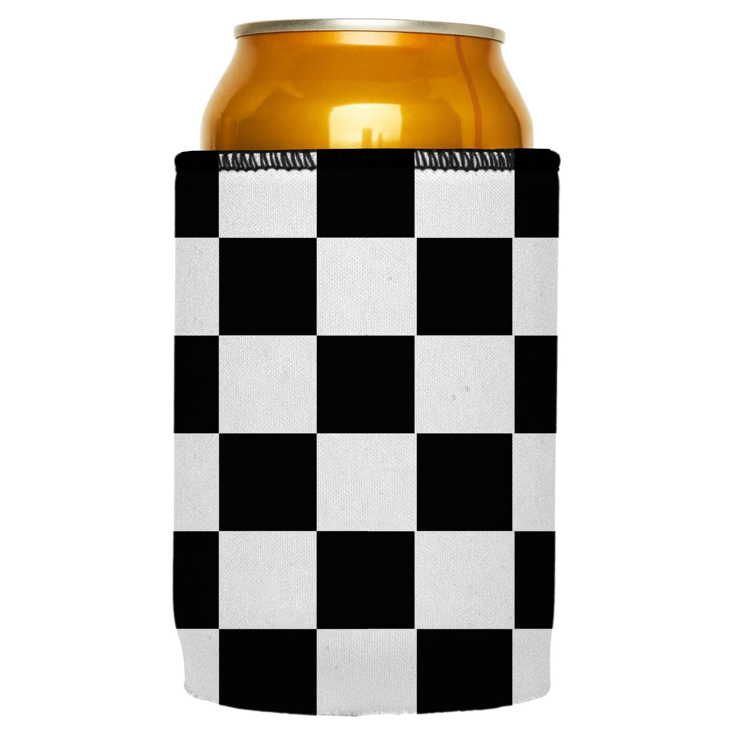 Large Checkerboard Stubby Cooler - Standard
