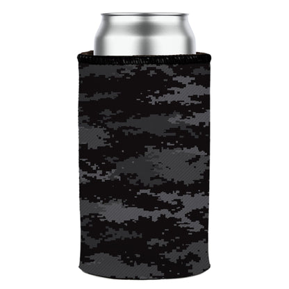 Digital Pixel Black Camo Stubby Cooler - Standard