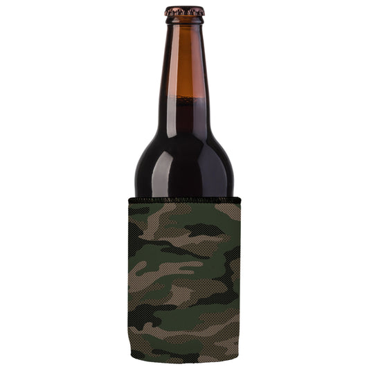 Green Camo Dot Pattern Stubby Cooler - Standard