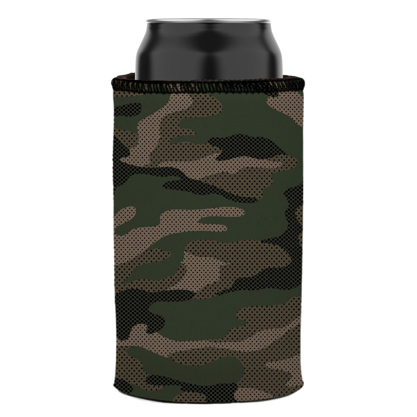 Green Camo Dot Pattern Stubby Cooler - Standard