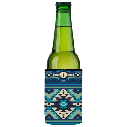 Blue Navajo Rug Stubby Cooler - Standard