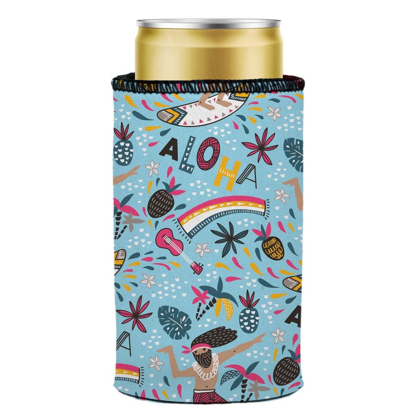 Surfing Aloha Stubby Cooler - Standard