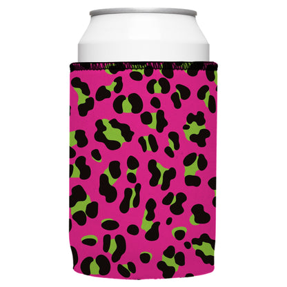 80s Leopard Print Stubby Cooler - Standard