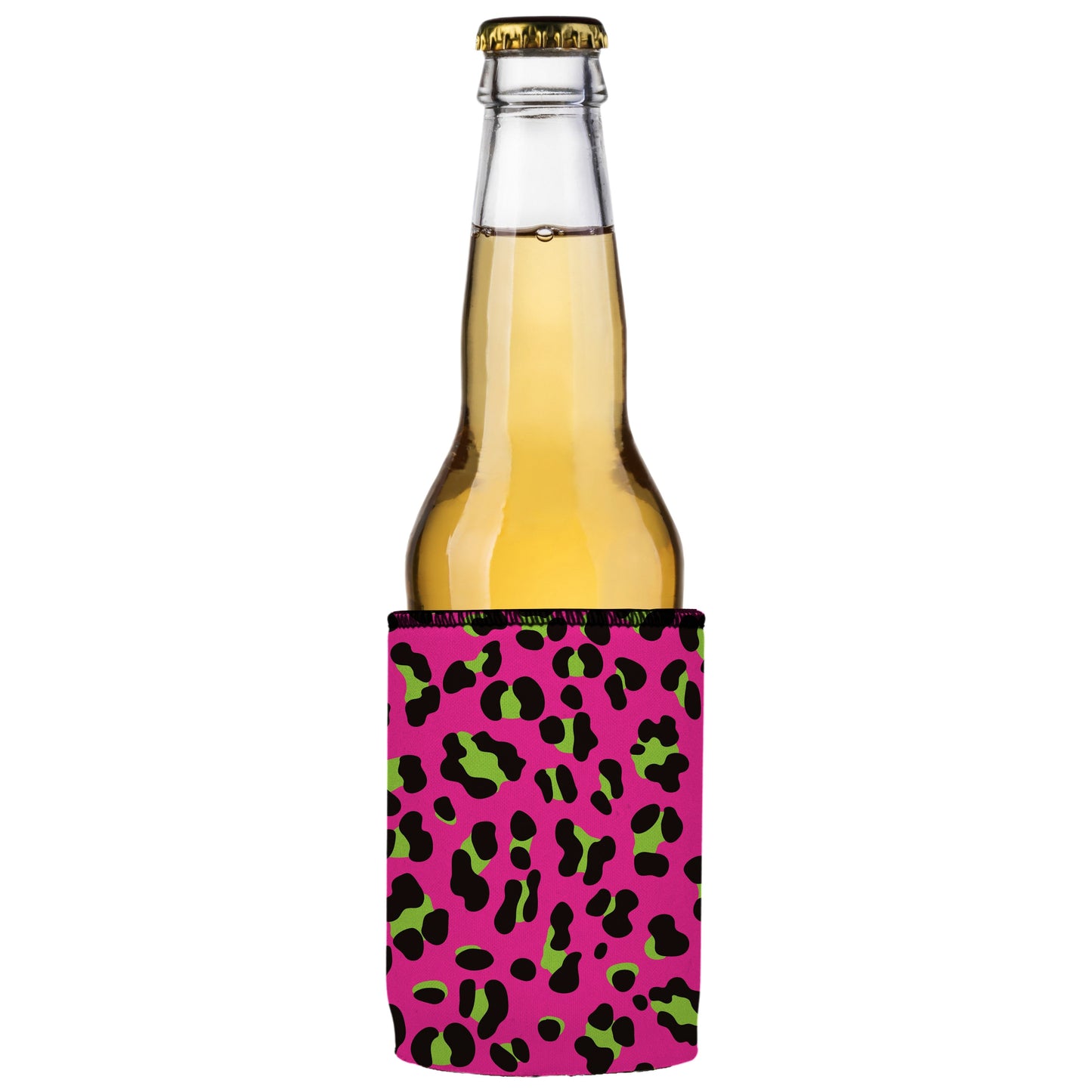 80s Leopard Print Stubby Cooler - Standard
