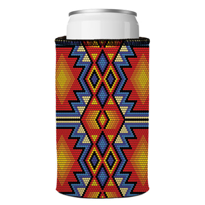 Huichol Beading Stubby Cooler - Standard
