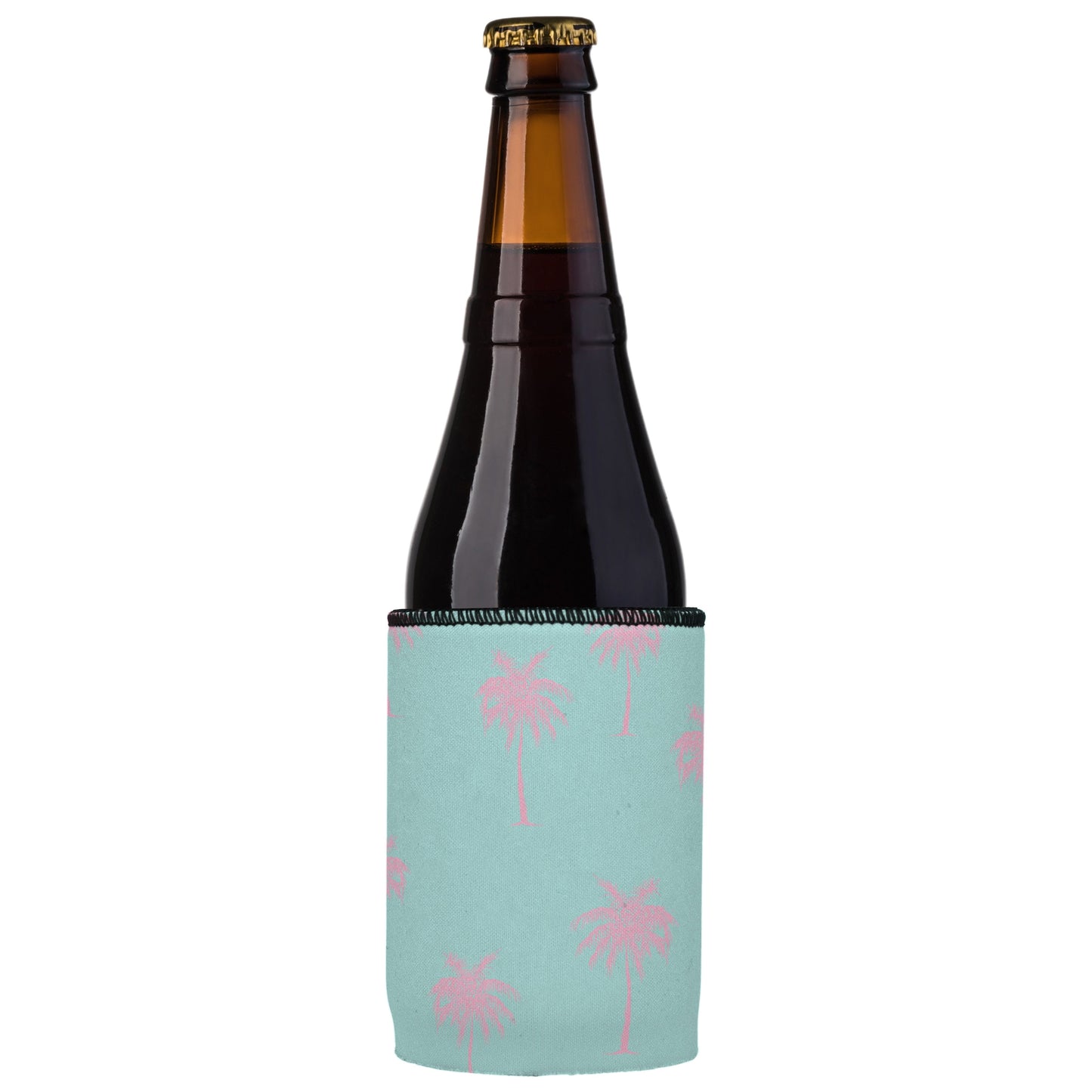 Palm Trees Pink Aqua Stubby Cooler 2-Pack - Standard