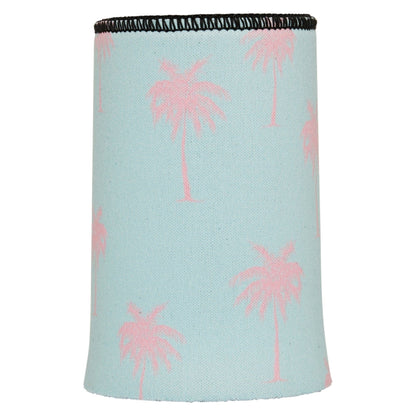 Palm Trees Pink Aqua Stubby Cooler - Standard