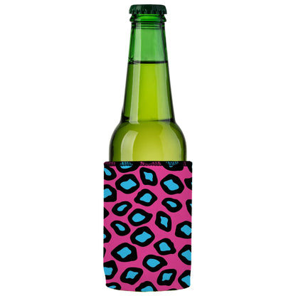 Pink Leopard Print Stubby Cooler 2-Pack - Standard