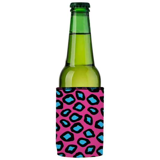 Pink Leopard Print Stubby Cooler 2-Pack - Standard