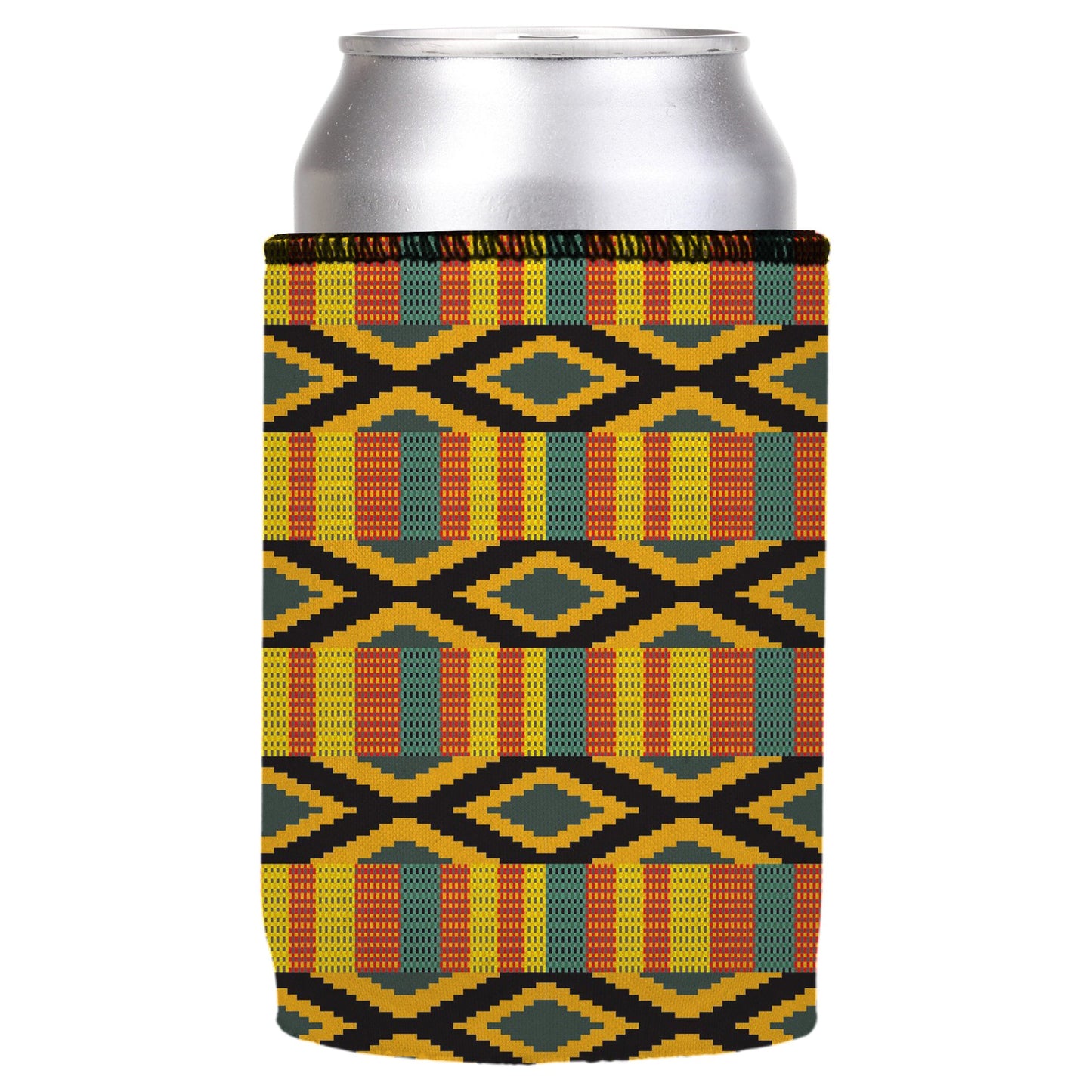 Ghana Kente Stubby Cooler - Standard
