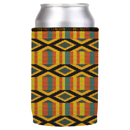 Ghana Kente Stubby Cooler - Standard