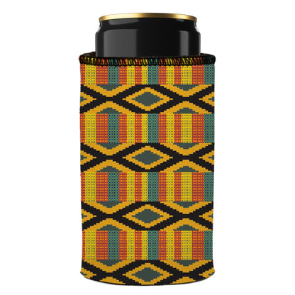 Ghana Kente Stubby Cooler - Standard