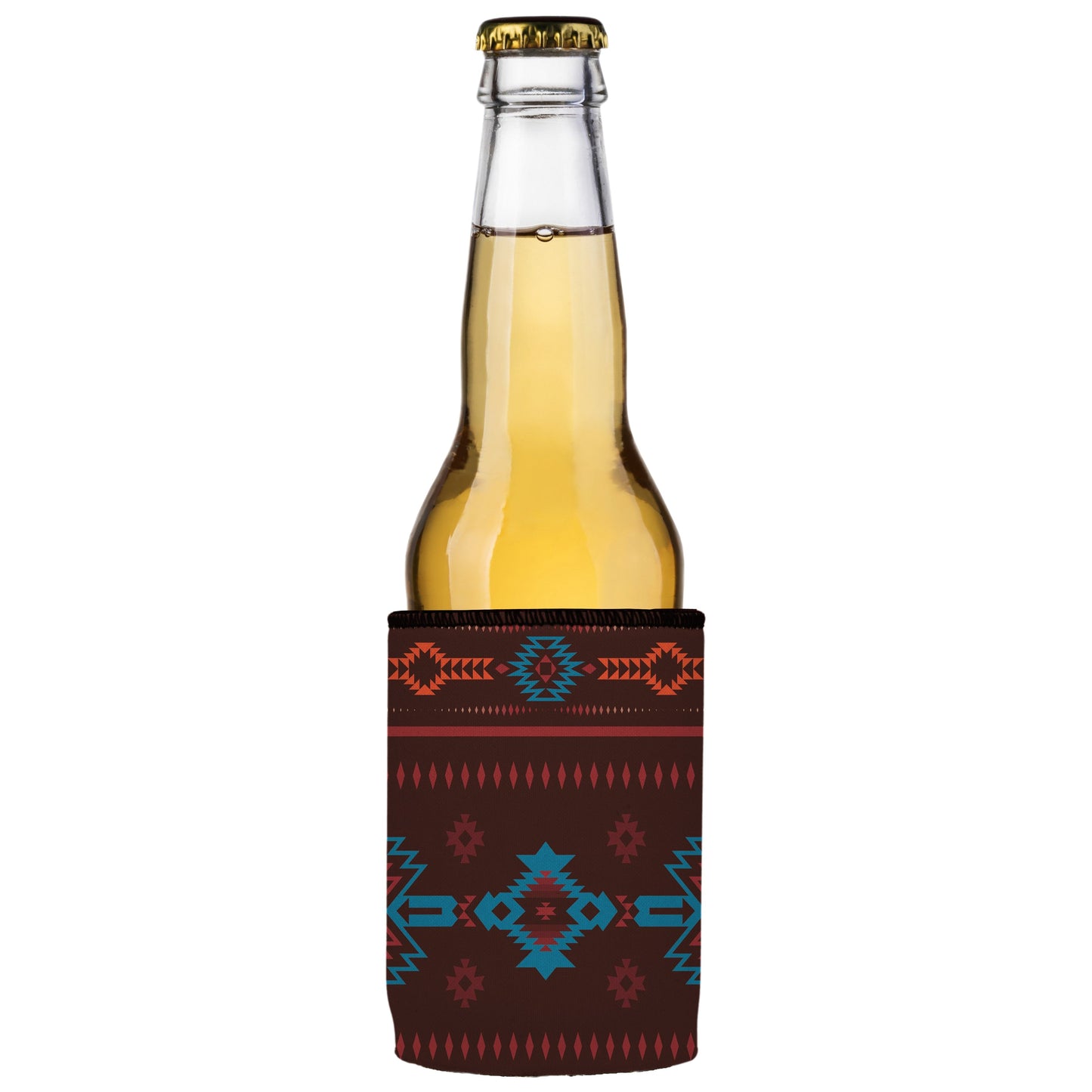 Brown Navajo Rug Stubby Cooler 2-Pack - Standard