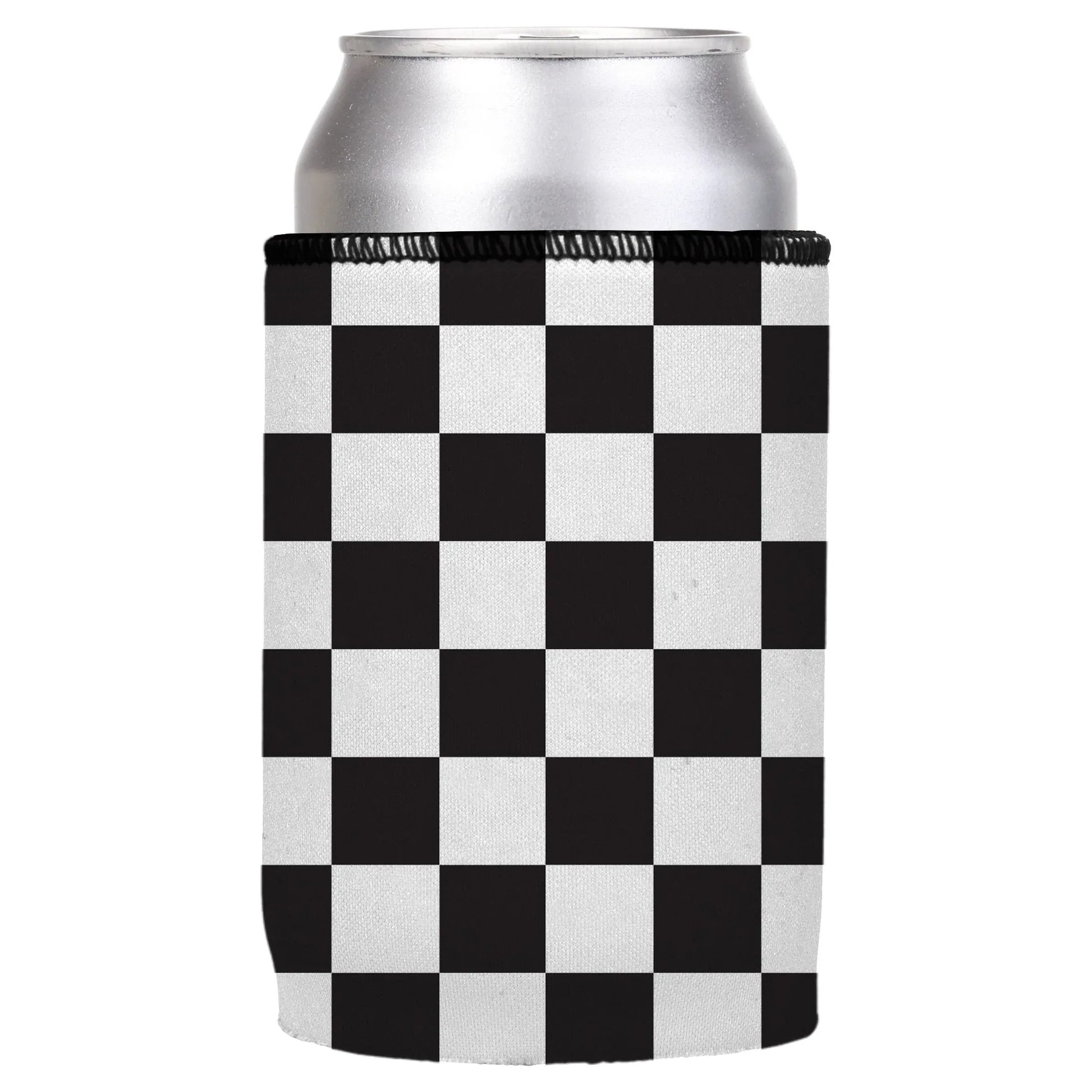 Small Checkerboard Stubby Cooler - Standard - Mekamart Australia