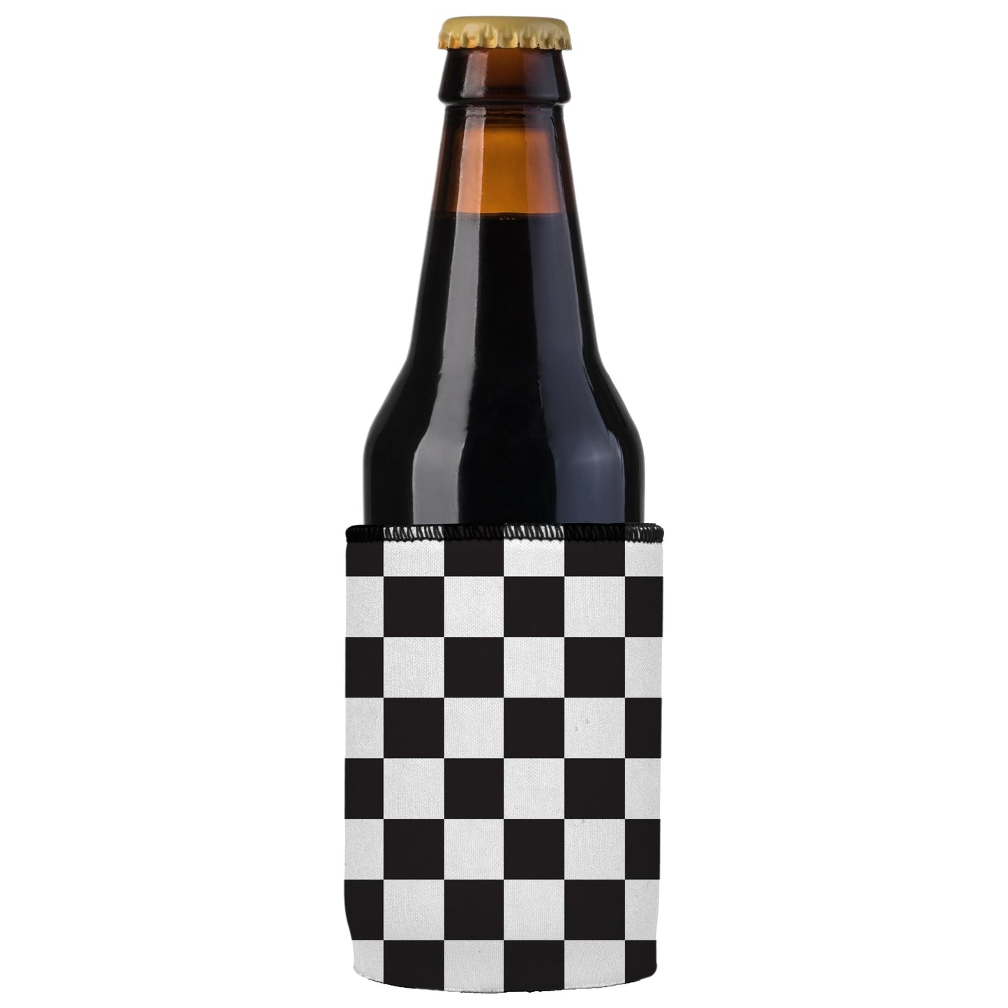 Small Checkerboard Stubby Cooler - Standard - Mekamart Australia