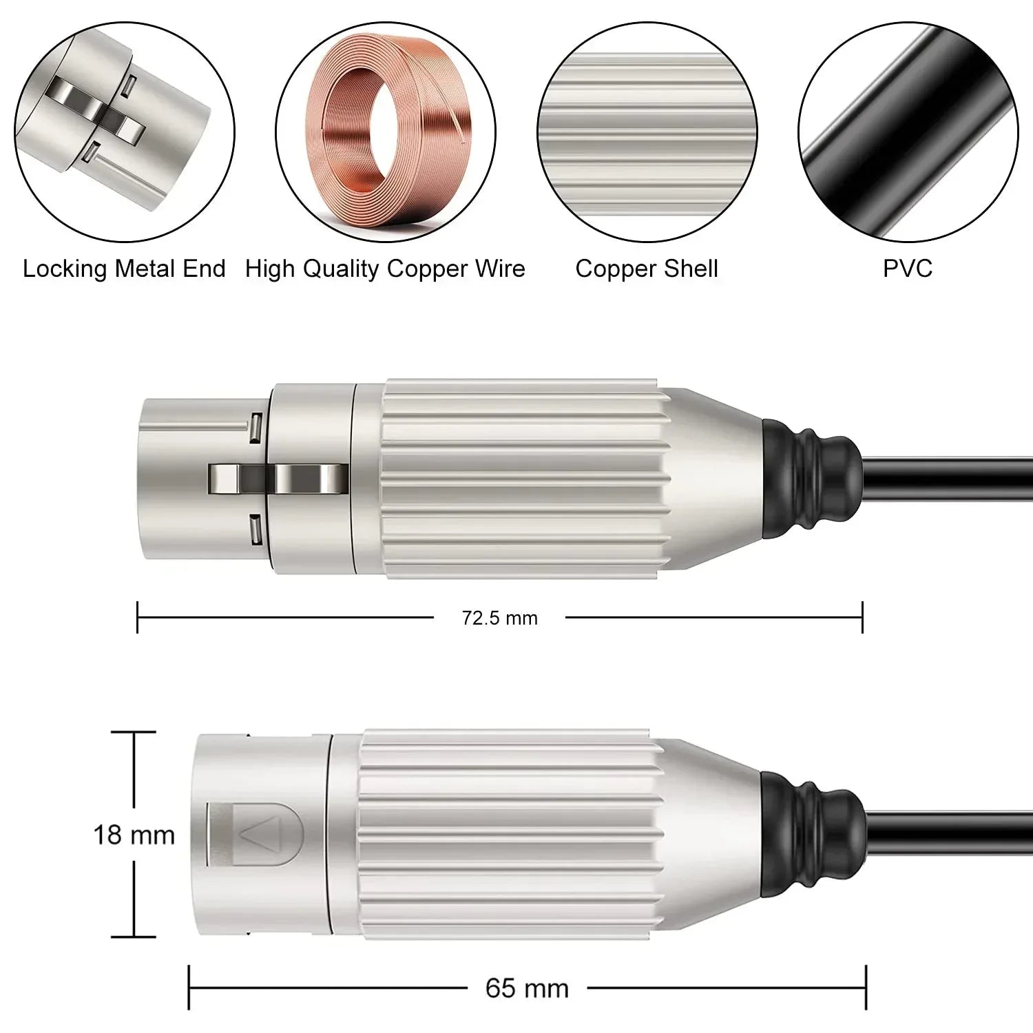 10m Hridz XLR Cable Male To Female Audio Output and Input Apply To KTV Microphone - Mekamart Australia